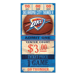 Oklahoma City Thunder Wood Sign 6x12 3/8" thick