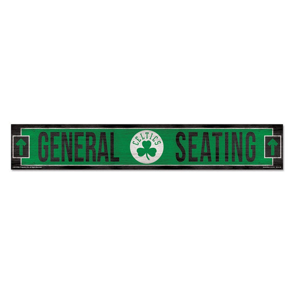 Boston Celtics Wood Sign 6"x36" 3/8" thick