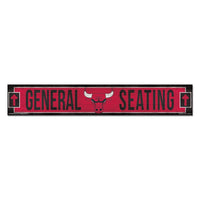 Chicago Bulls Wood Sign 6"x36" 3/8" thick