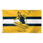 Pittsburgh Steelers / Classic Logo Retro Flag - Deluxe 3' X 5'