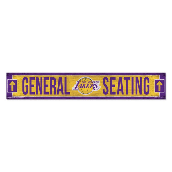 Los Angeles Lakers Wood Sign 6"x36" 3/8" thick