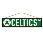 Boston Celtics Wood Sign-with Rope 4" x 17"