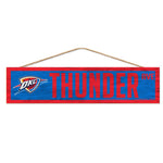 Oklahoma City Thunder Wood Sign-with Rope 4" x 17"
