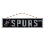 San Antonio Spurs Wood Sign-with Rope 4" x 17"