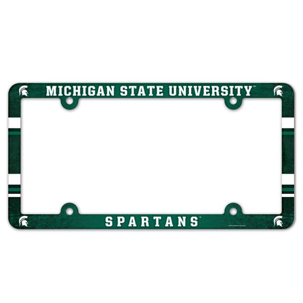 Wholesale-Michigan State Spartans Lic Plate Frame Full Color