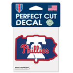 Philadelphia Phillies state Perfect Cut Color Decal 4" x 4"