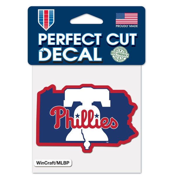 Philadelphia Phillies state Perfect Cut Color Decal 4" x 4"