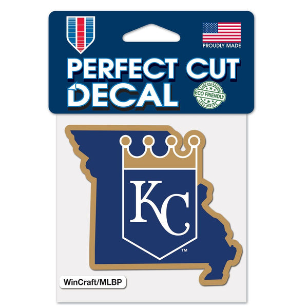 Kansas City Royals state Perfect Cut Color Decal 4" x 4"