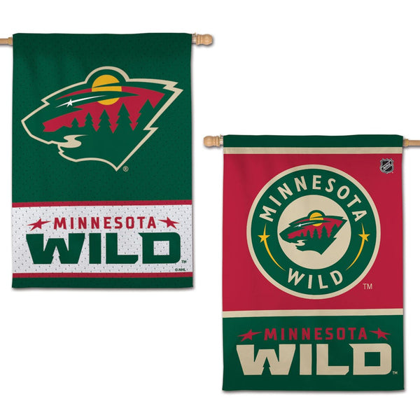 Minnesota Wild Vertical Flag 2 Sided 28" x 40"