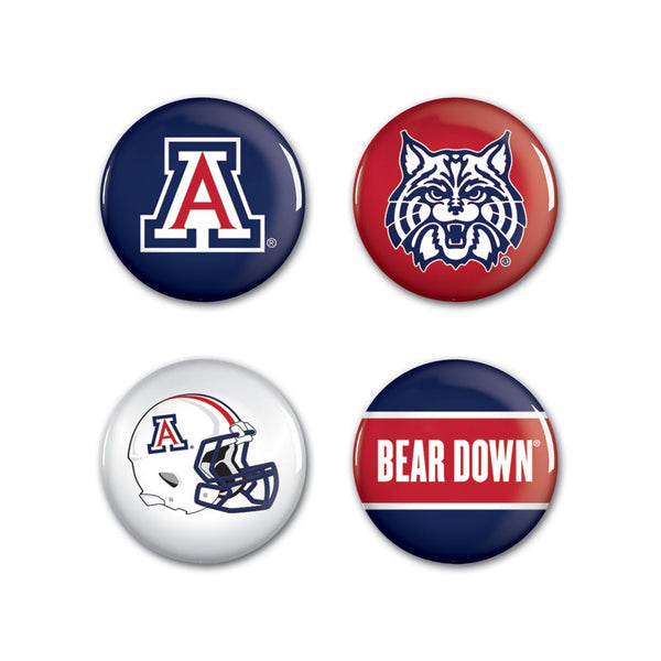 Arizona Wildcats Button 4 Pack 1 1/4" Rnd