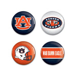 Wholesale-Auburn Tigers Button 4 Pack 1 1/4" Rnd