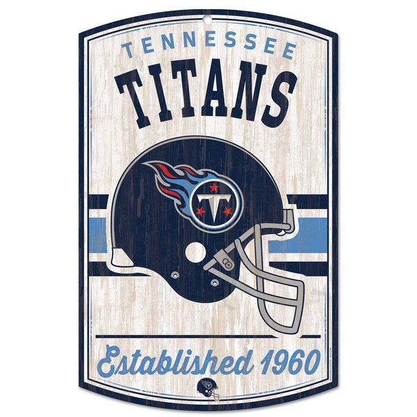 Tennessee Titans / Classic Logo Retro Wood Sign 11" x 17" 1/4" thick