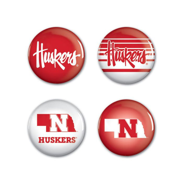 Wholesale-Nebraska Cornhuskers Button 4 Pack 1 1/4" Rnd