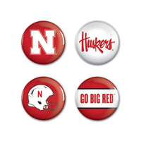 Wholesale-Nebraska Cornhuskers Button 4 Pack 1 1/4" Rnd