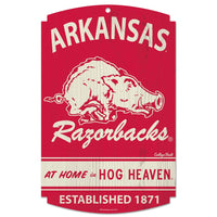 Arkansas Razorbacks /College Vault vault Wood Sign 11" x 17" 1/4" thick