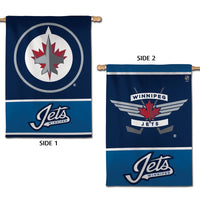 Winnipeg Jets Vertical Flag 2 Sided 28" x 40"