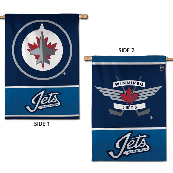 Winnipeg Jets Vertical Flag 2 Sided 28" x 40"