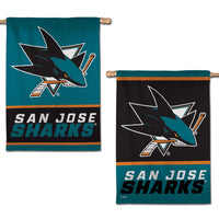 San Jose Sharks Vertical Flag 2 Sided 28" x 40"