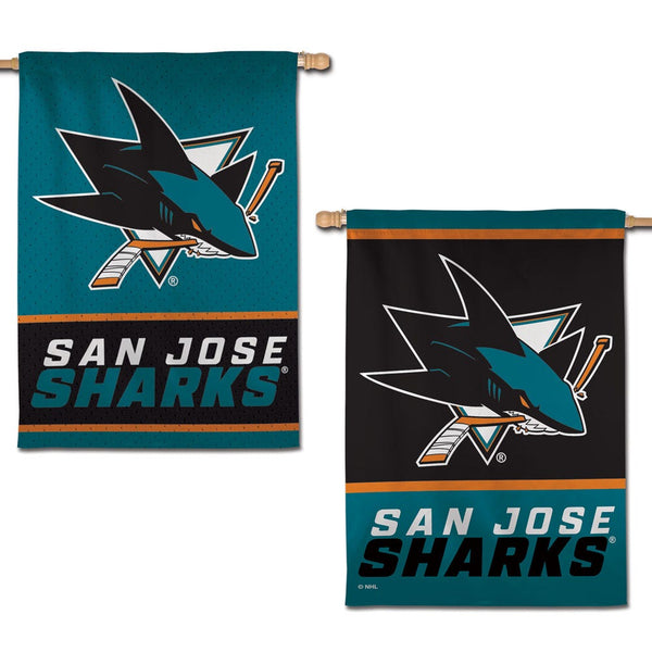 San Jose Sharks Vertical Flag 2 Sided 28" x 40"