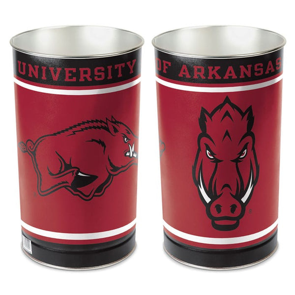 Arkansas Razorbacks Wastebasket - tapered 15"H