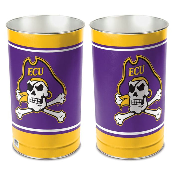 Wholesale-East Carolina Pirates Wastebasket - tapered 15"H