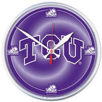 Wholesale-TCU Horned Frogs Round Wall Clock 12.75"