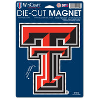 Wholesale-Texas Tech Red Raiders Die Cut Logo Magnet 6.25" x 9"