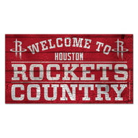 Houston Rockets Wood Sign 13"x24" 1/4" thick