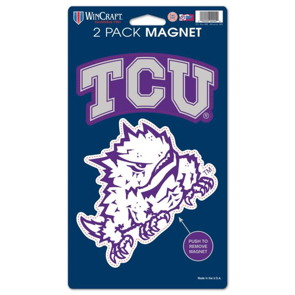 Wholesale-TCU Horned Frogs 2 Pack Magnets 5" x 9"