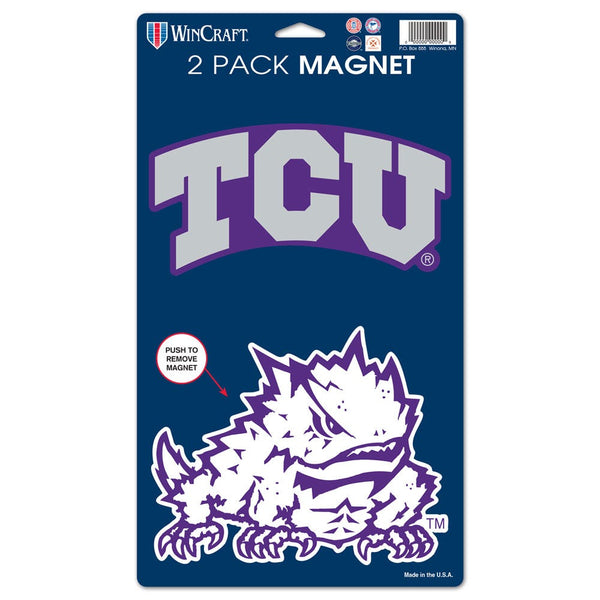 TCU Horned Frogs 2 Pack Magnets 5" x  9"