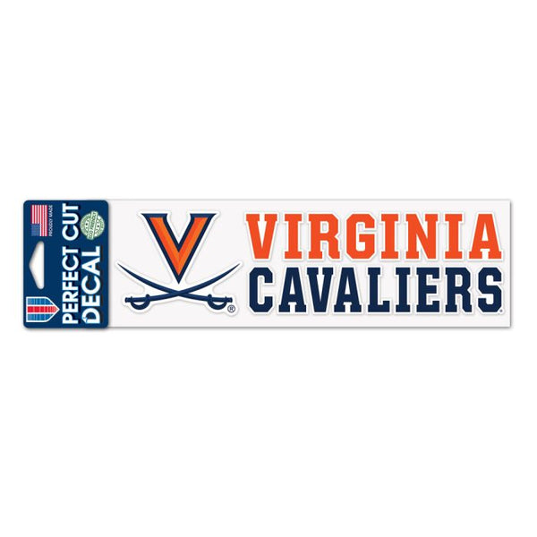 Wholesale-Virginia Cavaliers Perfect Cut Decals 3" x 10"