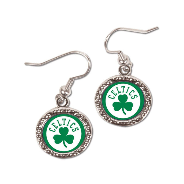 Boston Celtics Earrings Jewelry Carded Round
