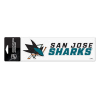 San Jose Sharks Perfect Cut Decals 3" x 10"