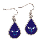 Charlotte Hornets Earrings Jewelry Carded Tear Drop