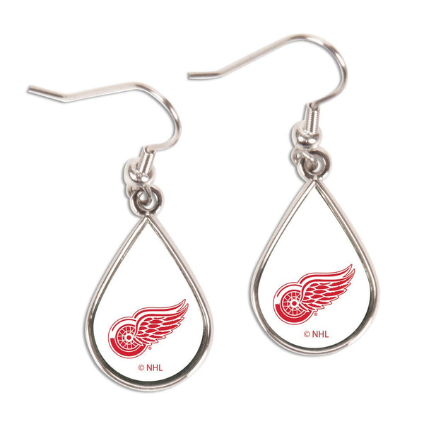 Detroit Red Wings Earrings Jewelry Carded Tear Drop
