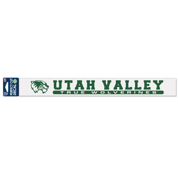 Wholesale-Utah Valley Wolverines Perfect Cut Decals 2" x 17"