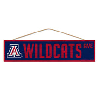 Arizona Wildcats Wood Sign-with Rope 4" x 17"