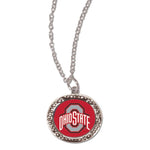 Wholesale-Ohio State Buckeyes Necklace w/Charm Jewelry Card