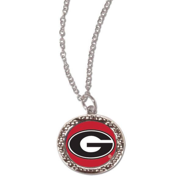 Georgia Bulldogs Necklace w/Charm Jewelry Card
