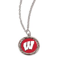 Wholesale-Wisconsin Badgers Necklace w/Charm Jewelry Card