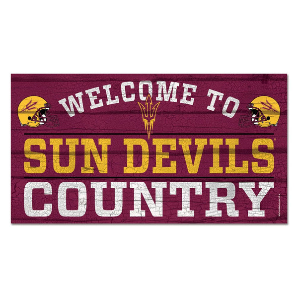 Arizona State Sun Devils Wood Sign 13"x24" 1/4" thick