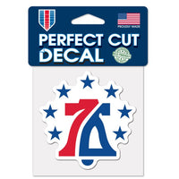 Wholesale-76ers GC Philadelphia 76ers Perfect Cut Color Decal 4" x 4"