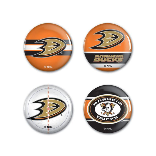 Wholesale-Anaheim Ducks Button 4 Pack 1 1/4" Rnd