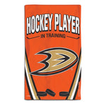 Wholesale-Anaheim Ducks HOCKEY PLAYER IN TRAINING Burp Cloth 10" x 17"