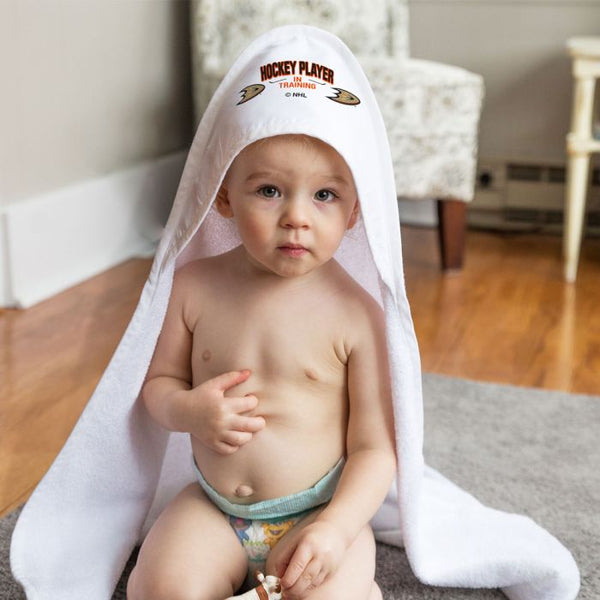 Wholesale-Anaheim Ducks Hockey Player in Training All Pro Hooded Baby Towel