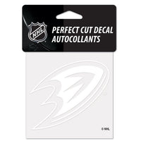 Wholesale-Anaheim Ducks Perfect Cut White Decal 4" x 4"