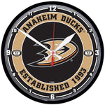 Wholesale-Anaheim Ducks Round Wall Clock 12.75"