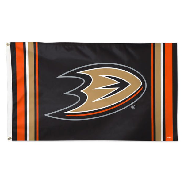 Wholesale-Anaheim Ducks V STRIPE Flag - Deluxe 3' X 5'