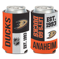 Wholesale-Anaheim Ducks color block Can Cooler 12 oz.