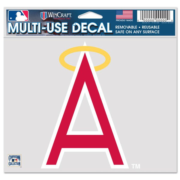 Wholesale-Angels / Cooperstown Multi-Use Decal -Clear Bckrgd 5" x 6"